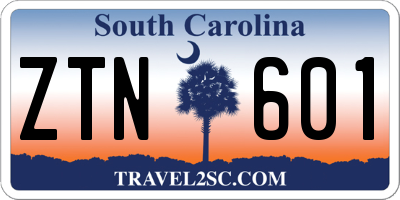 SC license plate ZTN601