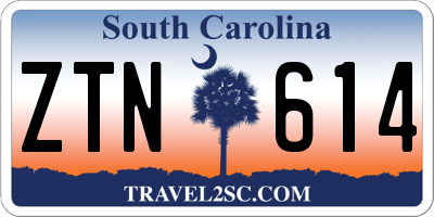 SC license plate ZTN614