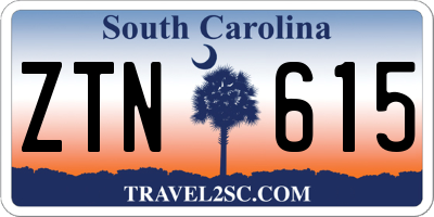 SC license plate ZTN615
