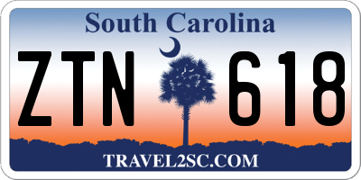SC license plate ZTN618
