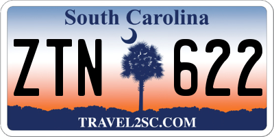 SC license plate ZTN622