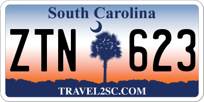 SC license plate ZTN623