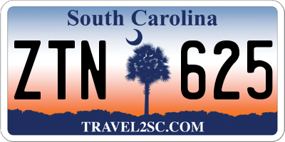 SC license plate ZTN625