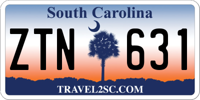 SC license plate ZTN631