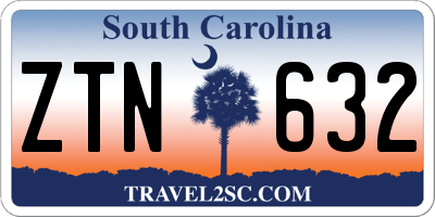 SC license plate ZTN632