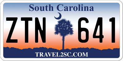 SC license plate ZTN641