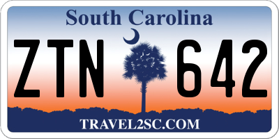 SC license plate ZTN642