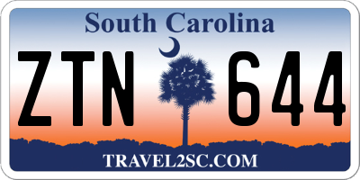 SC license plate ZTN644