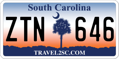 SC license plate ZTN646