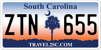 SC license plate ZTN655