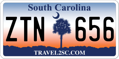 SC license plate ZTN656