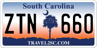 SC license plate ZTN660
