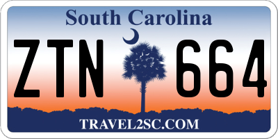 SC license plate ZTN664