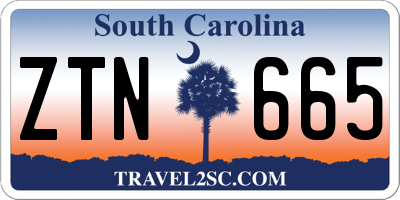 SC license plate ZTN665