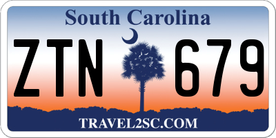 SC license plate ZTN679