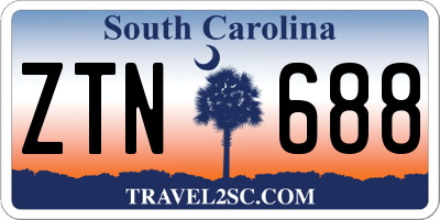 SC license plate ZTN688