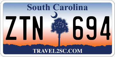SC license plate ZTN694