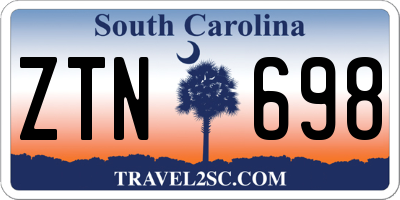 SC license plate ZTN698