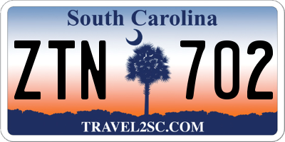 SC license plate ZTN702
