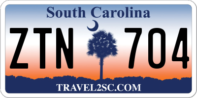 SC license plate ZTN704