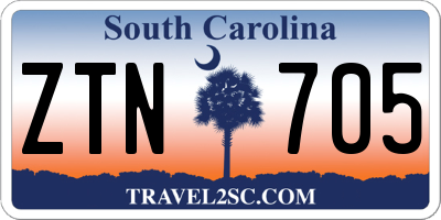 SC license plate ZTN705