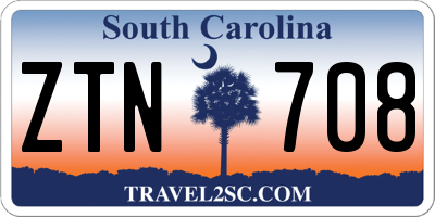 SC license plate ZTN708