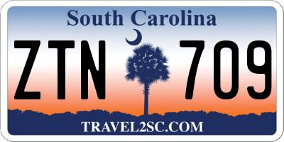 SC license plate ZTN709