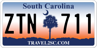 SC license plate ZTN711