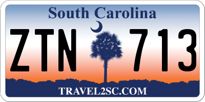 SC license plate ZTN713