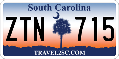 SC license plate ZTN715