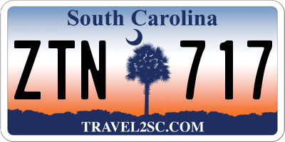 SC license plate ZTN717