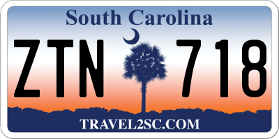 SC license plate ZTN718
