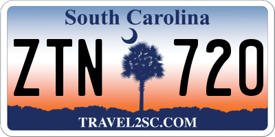 SC license plate ZTN720