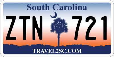 SC license plate ZTN721