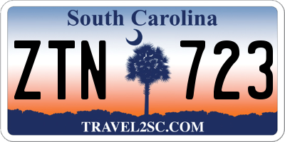 SC license plate ZTN723