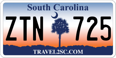SC license plate ZTN725