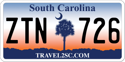 SC license plate ZTN726
