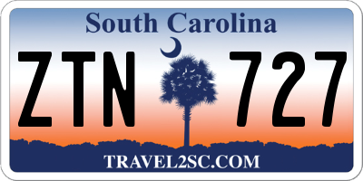 SC license plate ZTN727