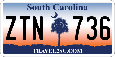 SC license plate ZTN736
