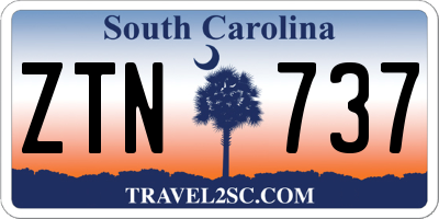 SC license plate ZTN737