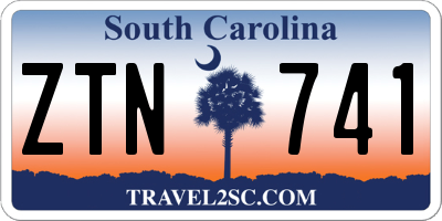 SC license plate ZTN741