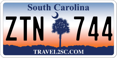 SC license plate ZTN744