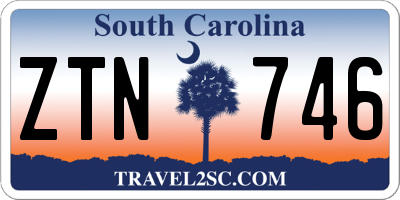SC license plate ZTN746
