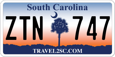 SC license plate ZTN747