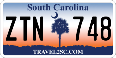 SC license plate ZTN748