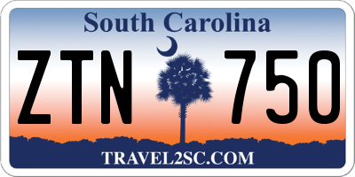 SC license plate ZTN750