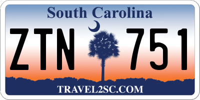 SC license plate ZTN751