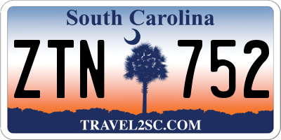 SC license plate ZTN752