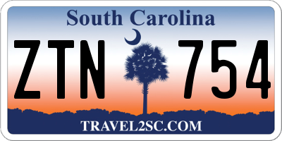 SC license plate ZTN754