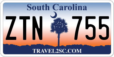 SC license plate ZTN755